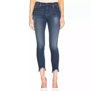Frame Denim Womens Le High Skinny Jeans in Keen Wash Raw Hem size 26